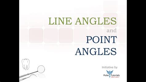 Line Angles And Point Angles In Tooth Preparations Conservative