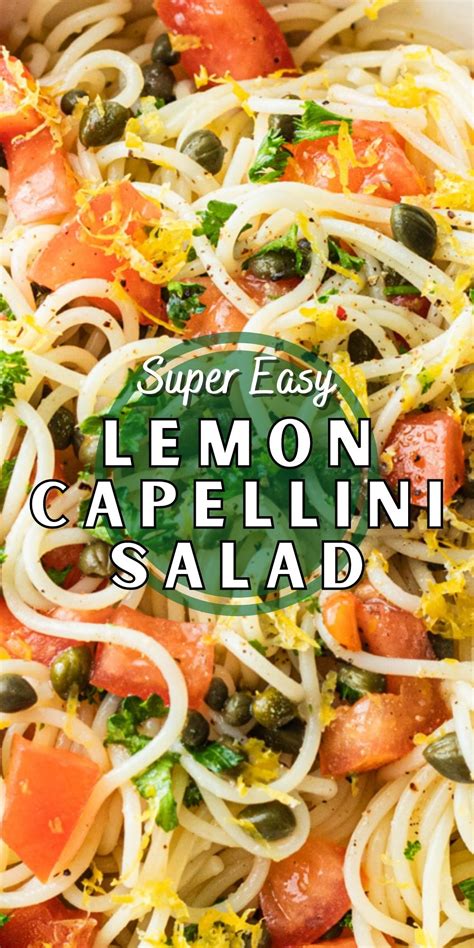 Lemon Capellini Salad I Wash You Dry