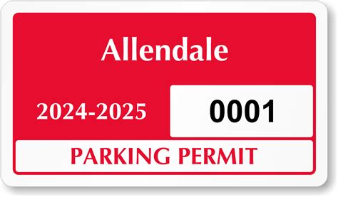 Windshield Parking Stickers Rectangle Designs
