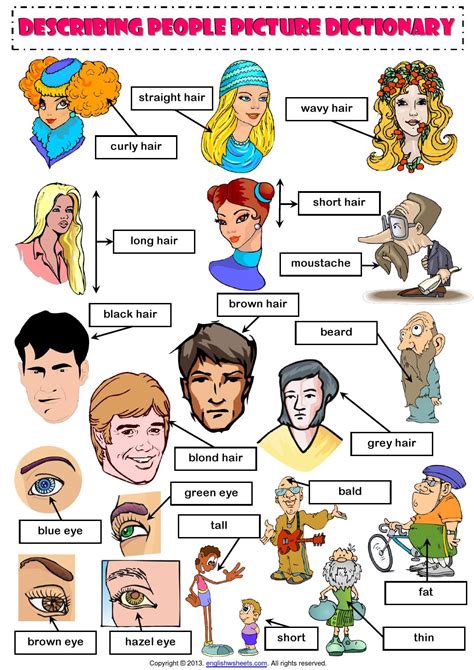 Describing People Picture Dictionary Worksheet By Classmateterrero Issuu