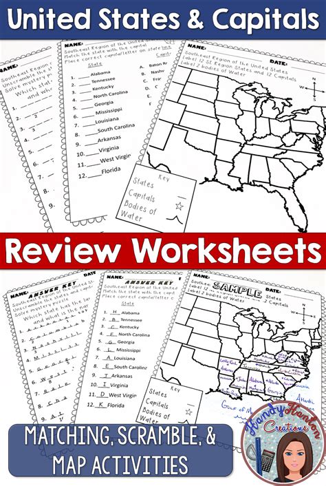 Help Your Elementary Students Review States And Capitals Geography With