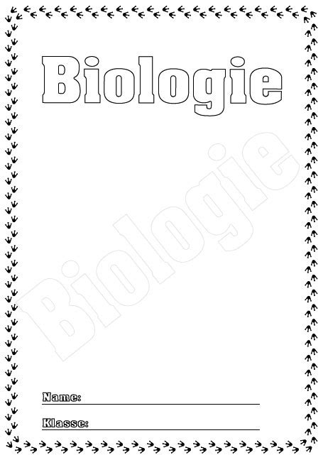 Hier findest du weitere chemie deckblätter zum ausdrucken. Deckblätter Schule - Deckblatt Biologie
