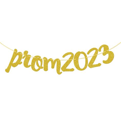 Buy Prom 2023 Banner Glitter Gold Banner Class Of 2023 School Bunting