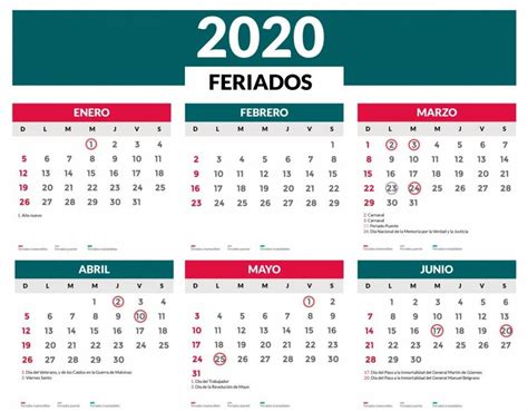 Calendario De Feriados 2020 Y La Nueva Disposición Del Gobierno El Nacional De Matanza