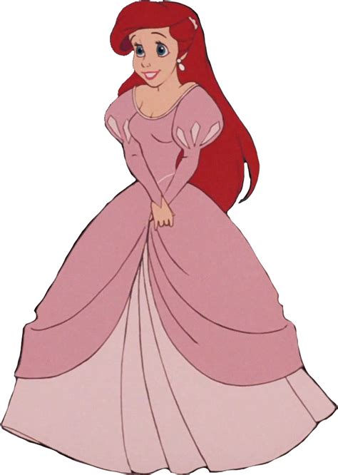 Princess Ariel In Her Pink Dress Vector By Homersimpson1983 On Deviantart