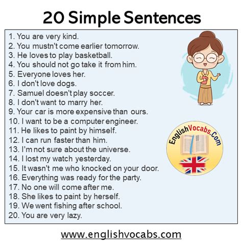 Simple Sentences For St Grader Set Your Home Teacher Fa
