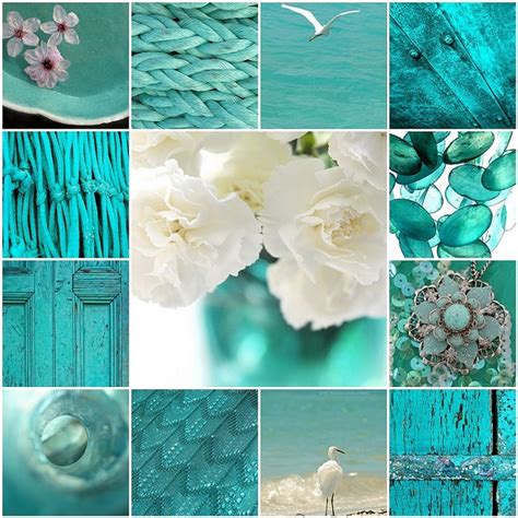 Greenish Teal And White Color Schemes Color Collage Beautiful Collage
