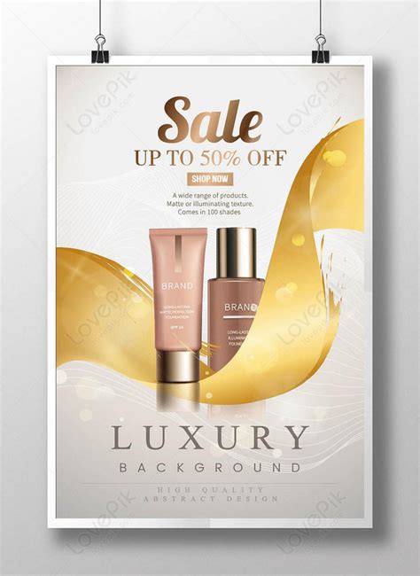 Luxury Beauty Cosmetic Discount Poster Template Imagepicture Free