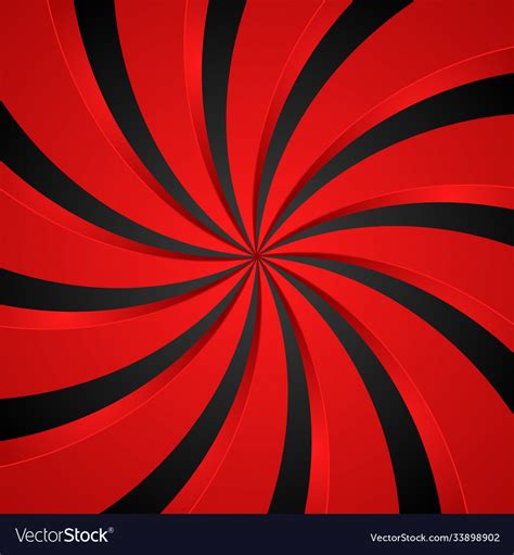 Black And Red Spiral Swirl Radial Background Vector Image