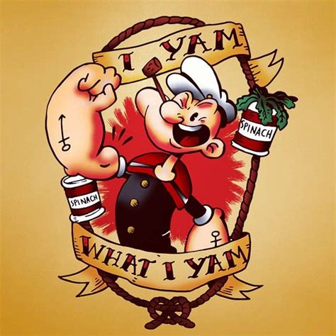 popeye “i yam what i yam” illustration popeye the sailor man party pinterest tattoo body