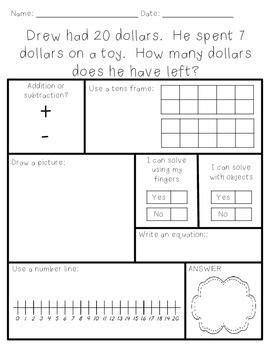 These valentine word problems are perfect for first graders with unknowns in all positions. Word Problems - Addition and Subtraction within 20 ...