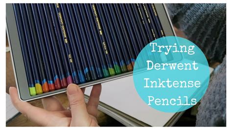 Trying Derwent Inktense Watercolour Ink Pencils First Impressions