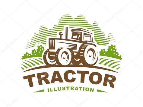 Tractor Logo Illustration Emblem Design Stock Vector Image By