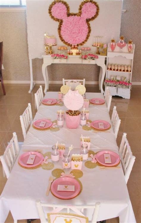 Pink Gold Minnie Mouse Party Minnie Mouse Baby Shower Minnie Mouse