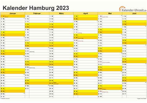 Feiertage 2023 Hamburg Kalender