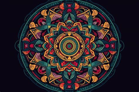Premium Photo Sacred Geometry Mandala With Intricate And Colorful