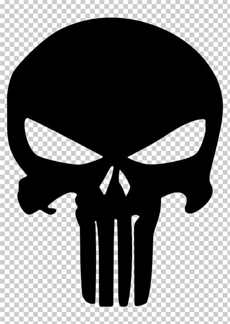 Punisher Stencil Png Clipart Airbrush Art Black And White Bone