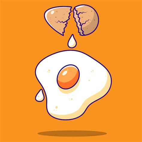 Premium Vector Broken Egg Vector Icon Illustration