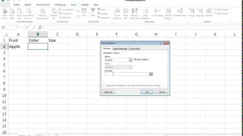 Creating Excel Dropdowns Using Data Validation And Indirect Function