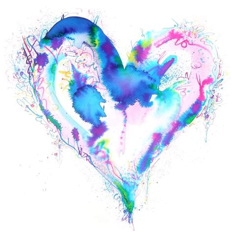 Beautiful Heart Watercolor Heart Tattoos Watercolor Abstract Tattoo