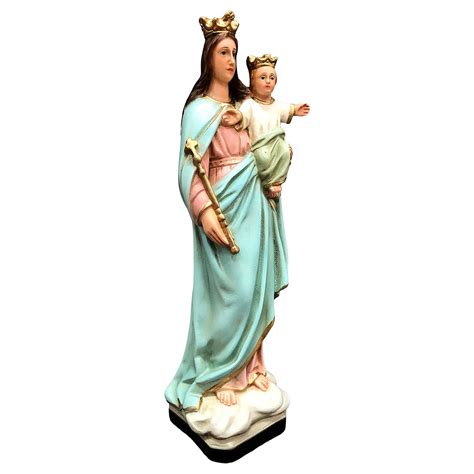 Estatua Virgen Auxiliadora 25 Cm Resina Pintada Venta Online En Holyart