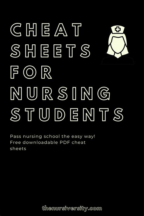 Cheat Sheets for Nursing Students | Nursing students ...