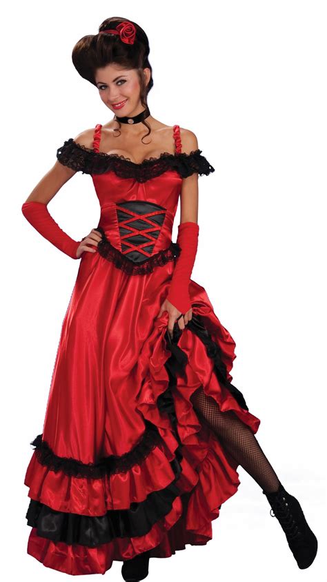 Red Saloon Girl Western Costume Saloon Girl Dress Fancy Dress