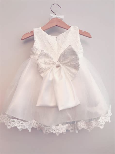 White Princess Bow Dress Baby Boutique Shop