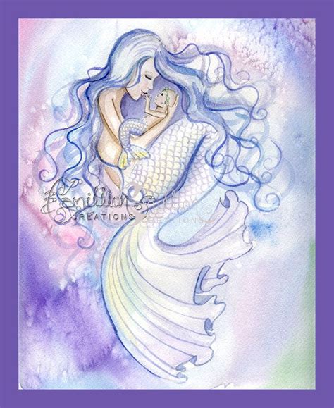 Mermaid And Baby Print From Original By Camillioncreations On Etsy 6