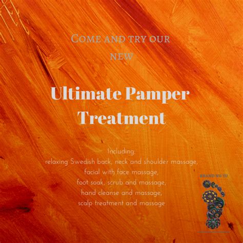 Try Our Ultimate Pamper Treatment Brand Nu Yu Massage