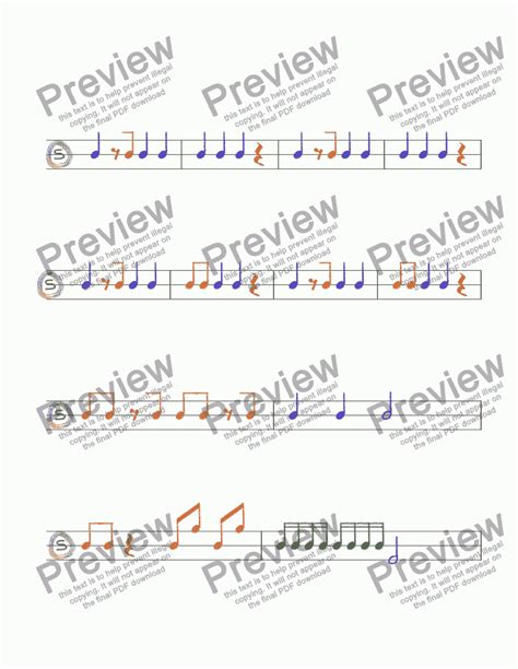 Basic Rhythms Worksheet 8 Download Sheet Music Pdf File