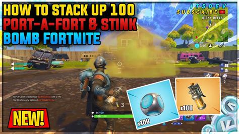 Insane How To Stack X100 Port A Fort And Stink Bomb Crazy Fortnite Glitch Might Get You