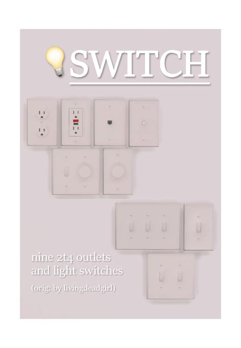 Switch 💡 Nine 2t4 Outlets And Light Switches Simkoos On Patreon