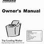 Amana Top Loading Washer Owner's Manual