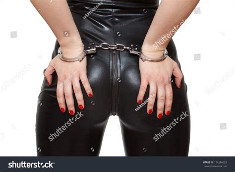 Sexy Dominatrix Hands On Ass Handcuffs Stockfoto Shutterstock