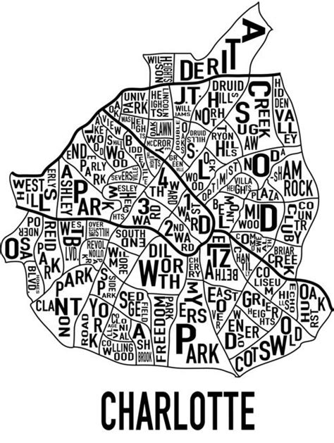 Map Of Charlotte Nc Neighborhoods Maping Resources