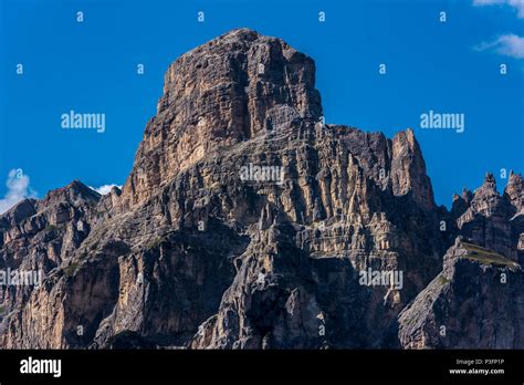 Dolomites Italy Val Gardena Passo Sella Stock Photo Alamy