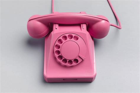 Premium Photo Vintage Phone On Color Background