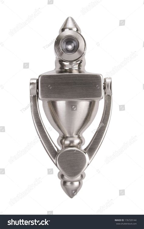 Black Door Knocker With Peephole - Des Conver