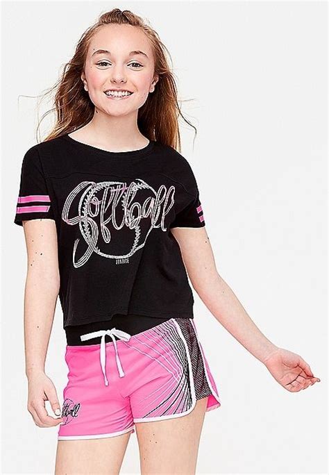 Sport Crop Football Tee Justice Forever 21 Kids Outfits Girls