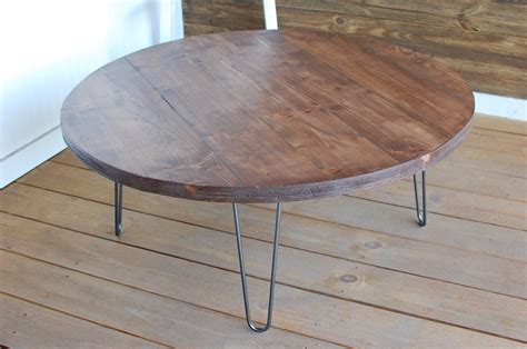 Round Industrial Coffee Table Reclaimed By Sumsouthernsunshine