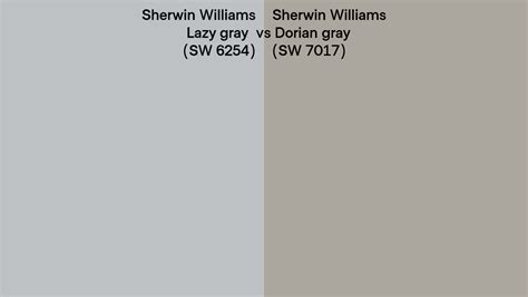 Sherwin Williams Lazy Gray Vs Dorian Gray Side By Side Comparison