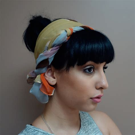3 Ways To Wear A Scarf As A Headband The Girl With Bangs