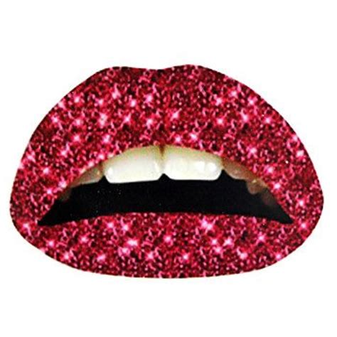 5 Pcs Glittering Red Temporaty Lip Tattoo Sticker You Can Get