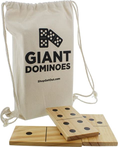 Get Out Giant Wooden Dominoes 28 Piece Set With Bag India Ubuy