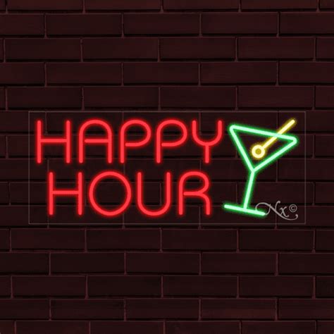 Happy Hour Led Neon Sign Made In Usa
