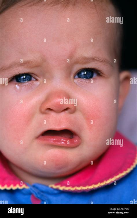 Close Up Of Baby Crying Stock Photo Alamy