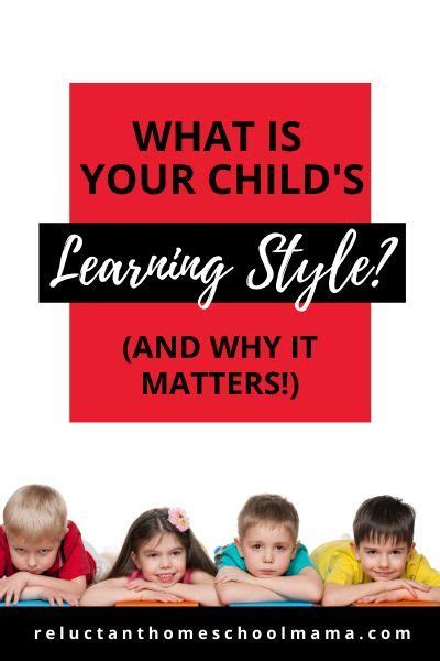 How To Identify Learning Styles For Kids Homeschool Elementary