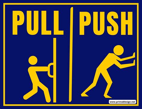 Push And Pull Door Sign Free Download Classroom Rules Poster Door