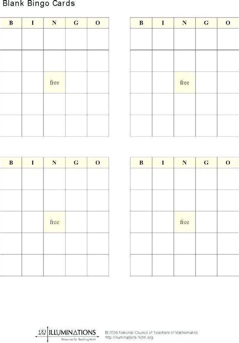 Free Printable Bingo Card Template For Teachers Cards Design Templates